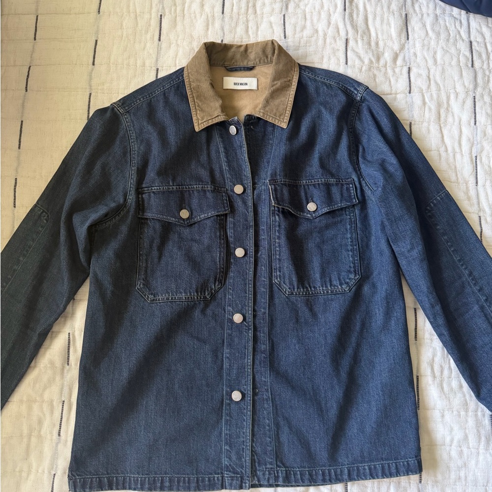 Buck Mason Denim Field Jacket with Corduroy Collar